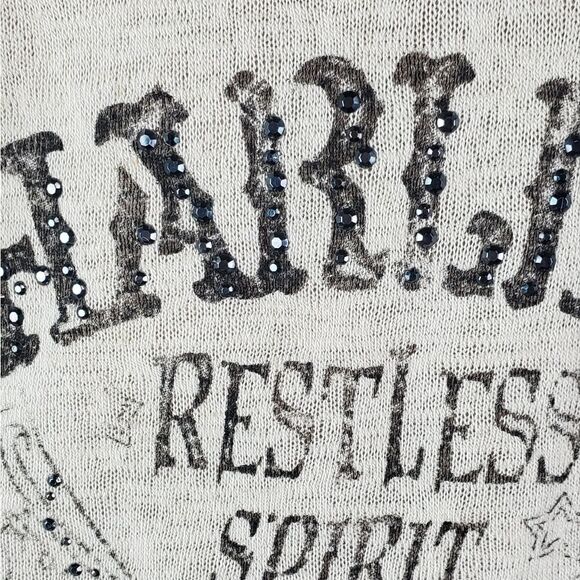 Harley Davidson Oatmeal & Gray Restless Spirt Tank Top - Picture 3 of 5